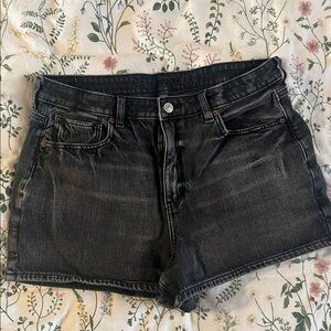 American Eagle Outfitters Black Mom Short